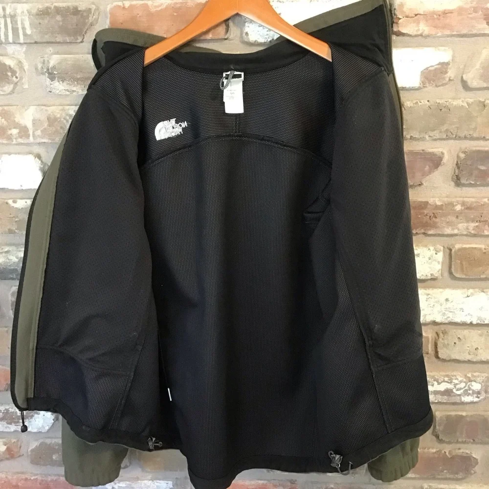 THE NORTH FACE Men’s WINDWALL Olive Green Fleece Full Zip Jacket L